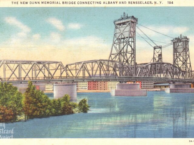 The New Dunn Memorial Bridge Connecting Albany and Rensselaer, NY