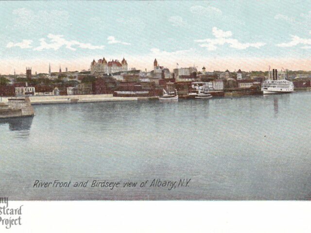 River Front and Birdseye View of Albany