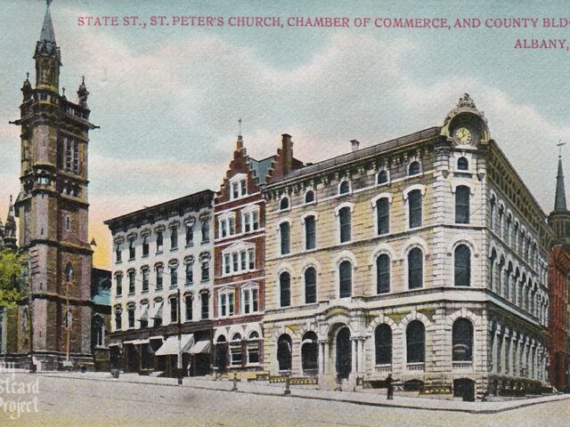 St. Peter’s Church, Chamber of Commerce, and County Bldg.