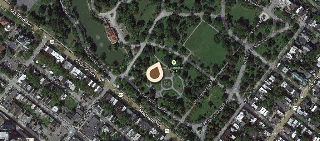 Map View in Eastern End of Washington Park