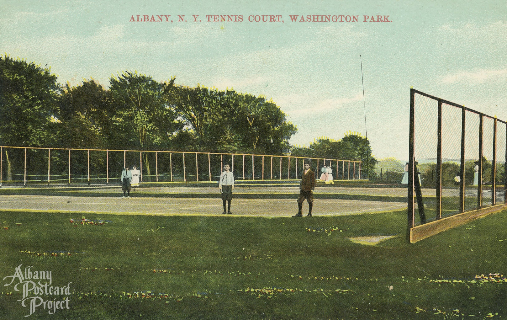 Tennis Court, Washington Park | Albany Postcard Project
