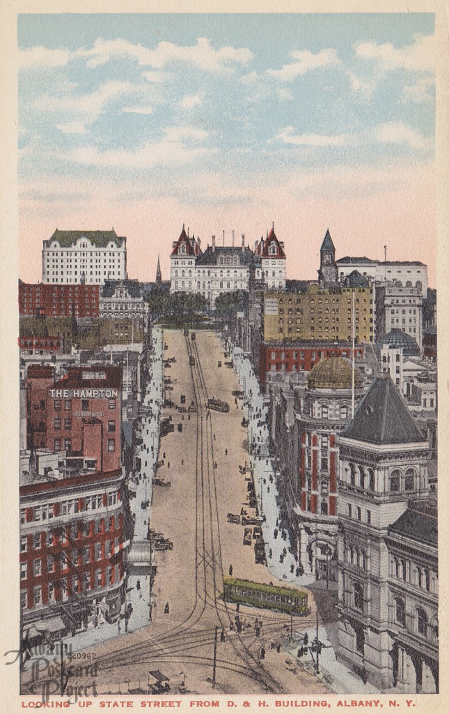 Looking up State Street From D&H Building