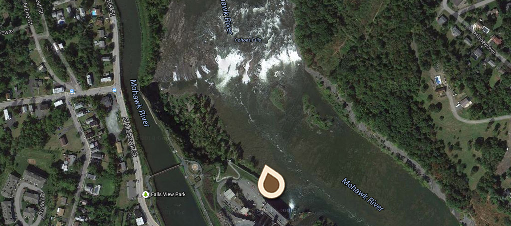 Map Cohoes Falls, Mohawk River