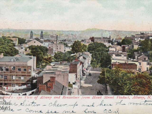 Bird’s-eye View of Albany and Rennselaer from Hawk Street Viaduct