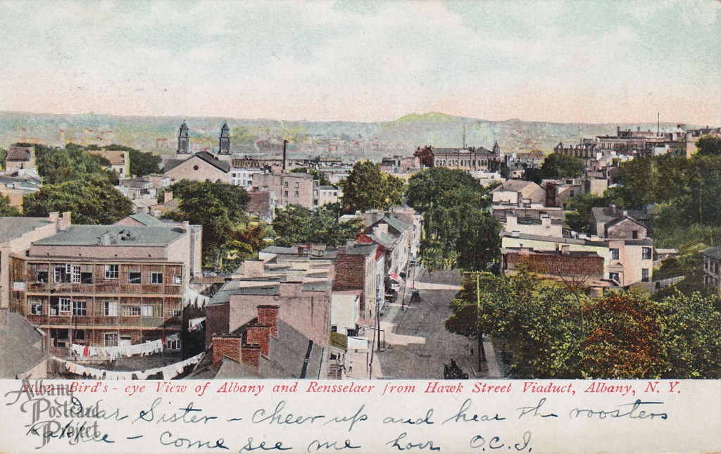 Bird’s-eye View of Albany and Rennselaer from Hawk Street Viaduct