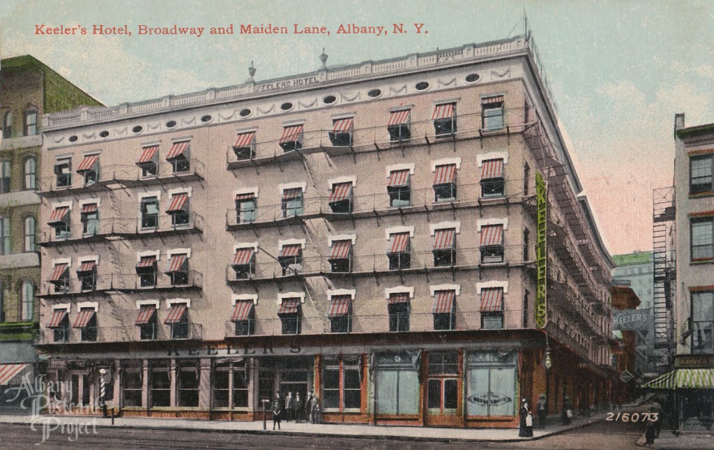 Keeler's Hotel, Broadway and Maiden Lane