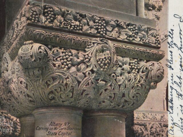 Carving on Western Staircase, State Capitol