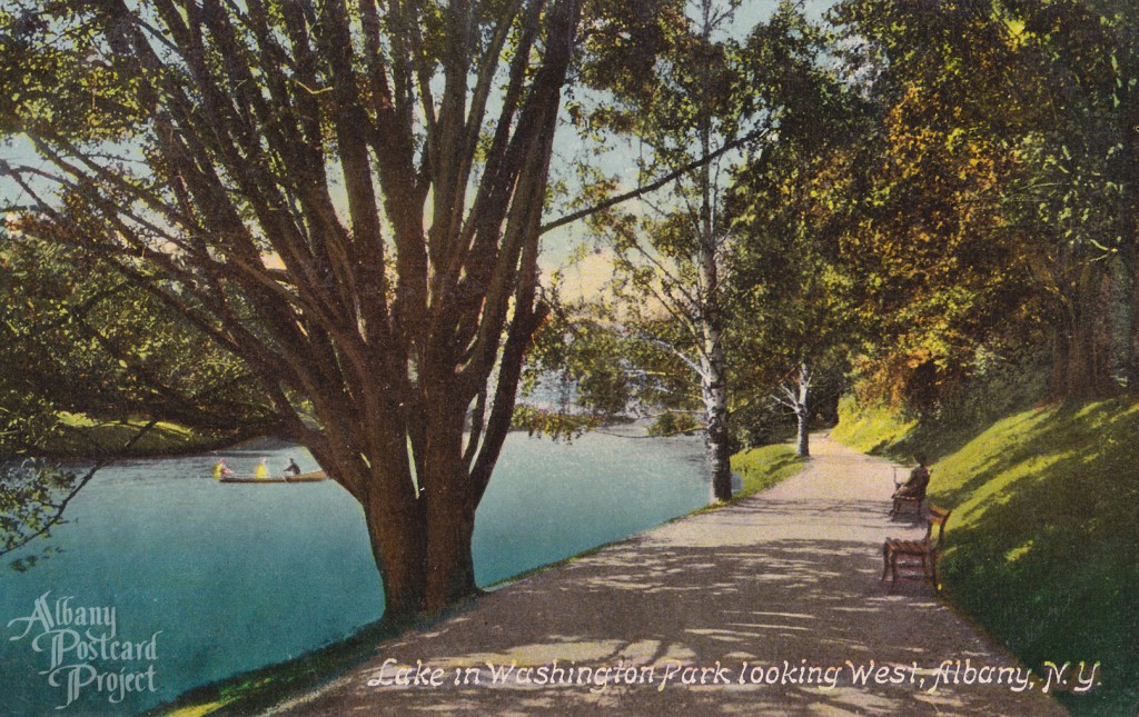 Lake in Washington Park looking West