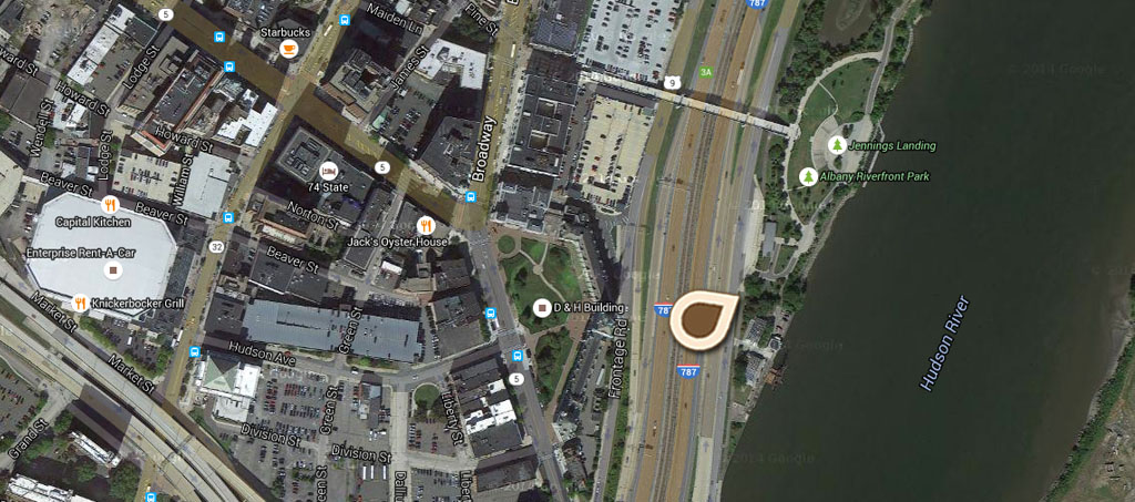 Map The New Home of the Albany Yacht Club
