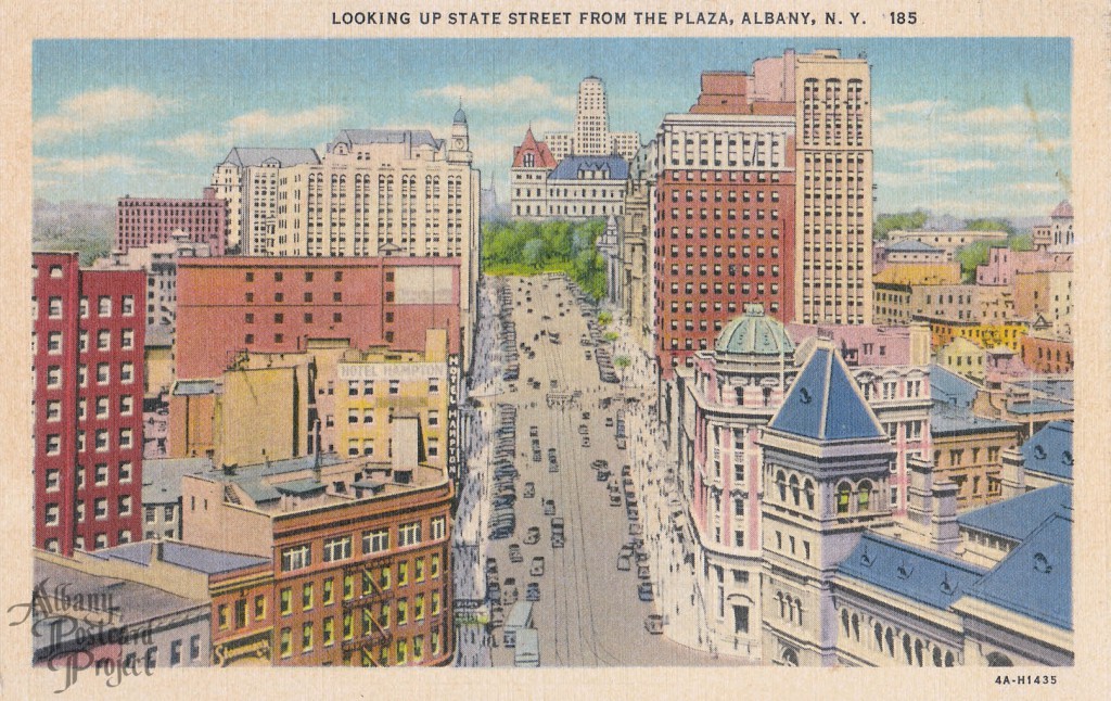 Looking up State Street from the Plaza